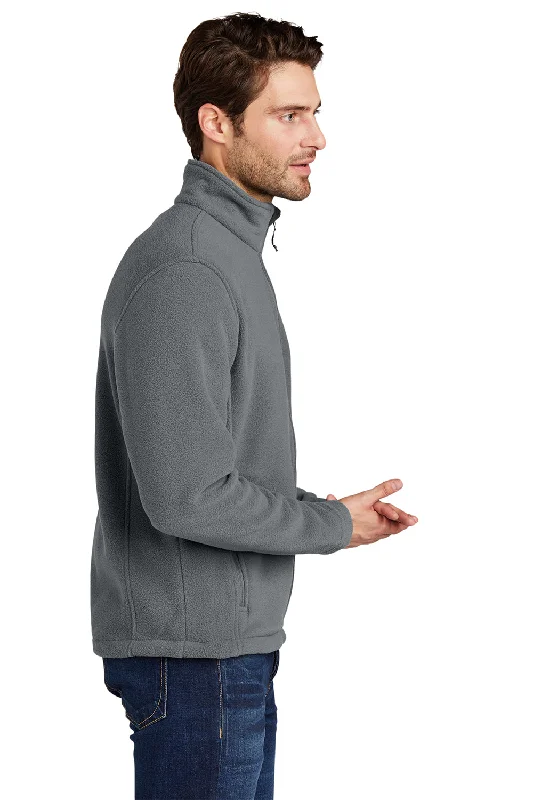 Port Authority Mens Full Zip Fleece Jacket - Deep Smoke Grey