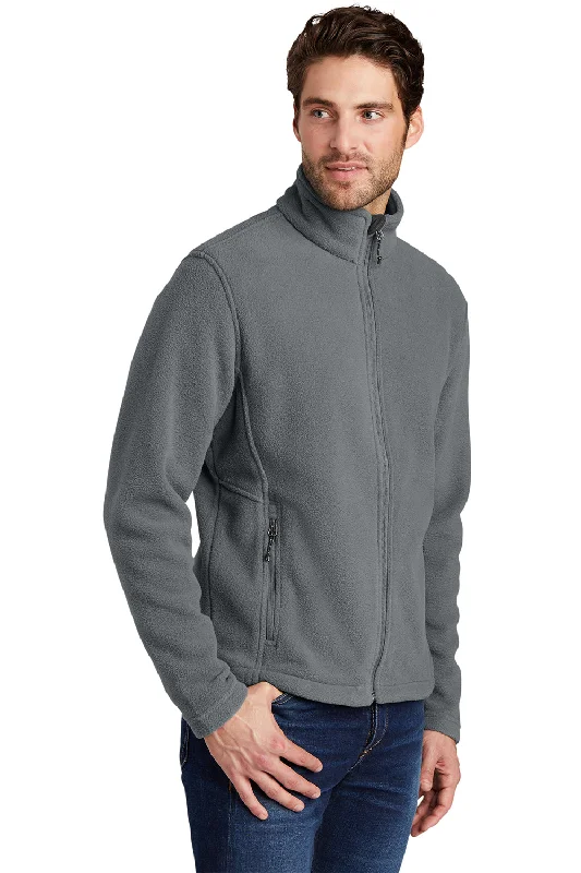 Port Authority Mens Full Zip Fleece Jacket - Deep Smoke Grey