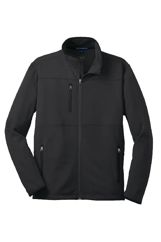 Port Authority Mens Full Zip Fleece Jacket - Black