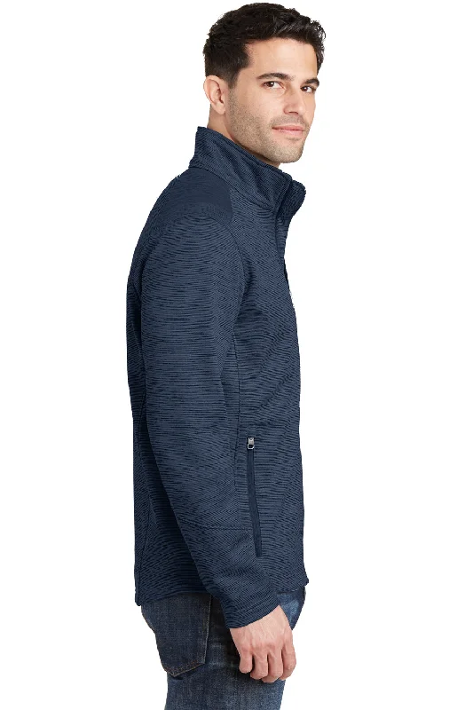 Port Authority Mens Full Zip Fleece Jacket - Navy Blue