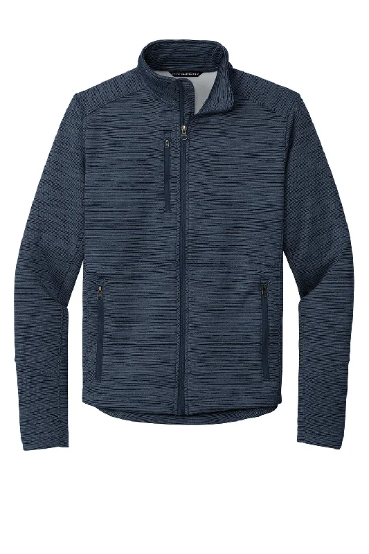 Port Authority Mens Full Zip Fleece Jacket - Navy Blue