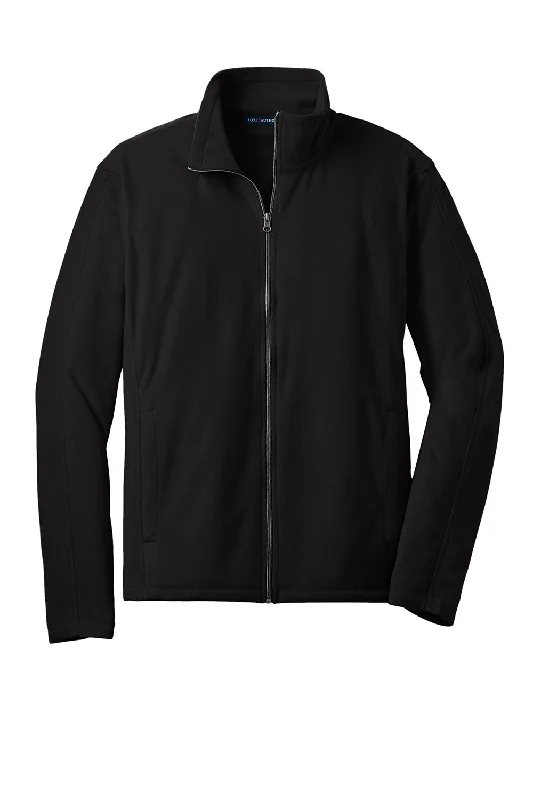 Port Authority Mens Microfleece Pill Resistant Full Zip Jacket - Black