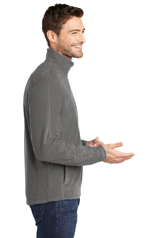 Port Authority Mens Microfleece Pill Resistant Full Zip Jacket - Pearl Grey