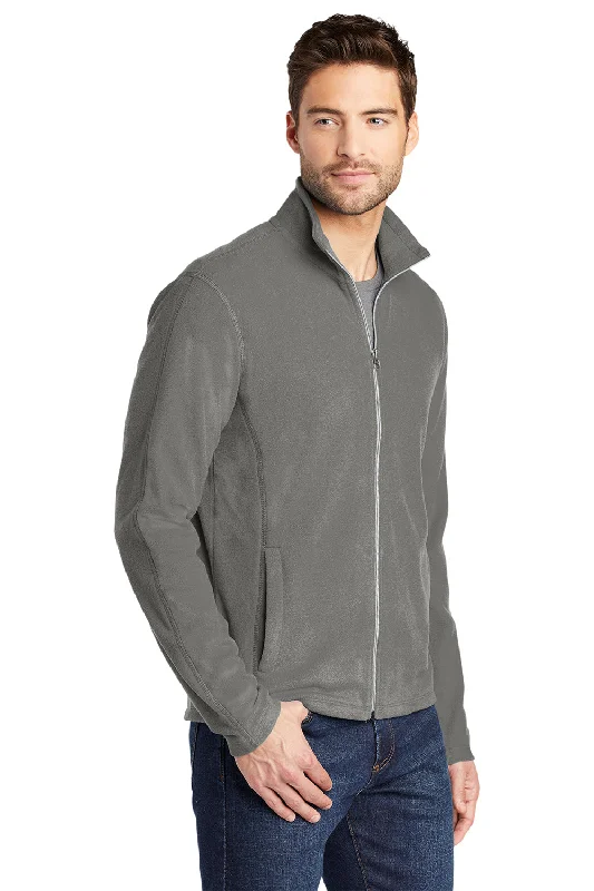 Port Authority Mens Microfleece Pill Resistant Full Zip Jacket - Pearl Grey