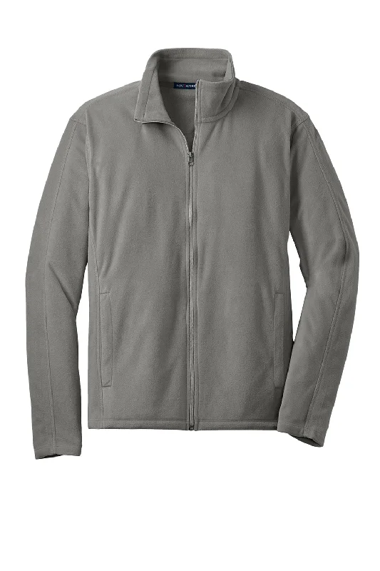 Port Authority Mens Microfleece Pill Resistant Full Zip Jacket - Pearl Grey