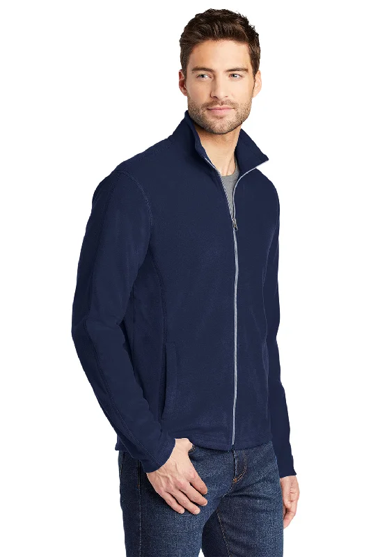 Port Authority Mens Microfleece Pill Resistant Full Zip Jacket - True Navy Blue