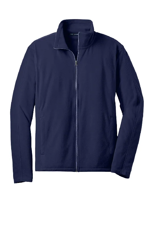 Port Authority Mens Microfleece Pill Resistant Full Zip Jacket - True Navy Blue