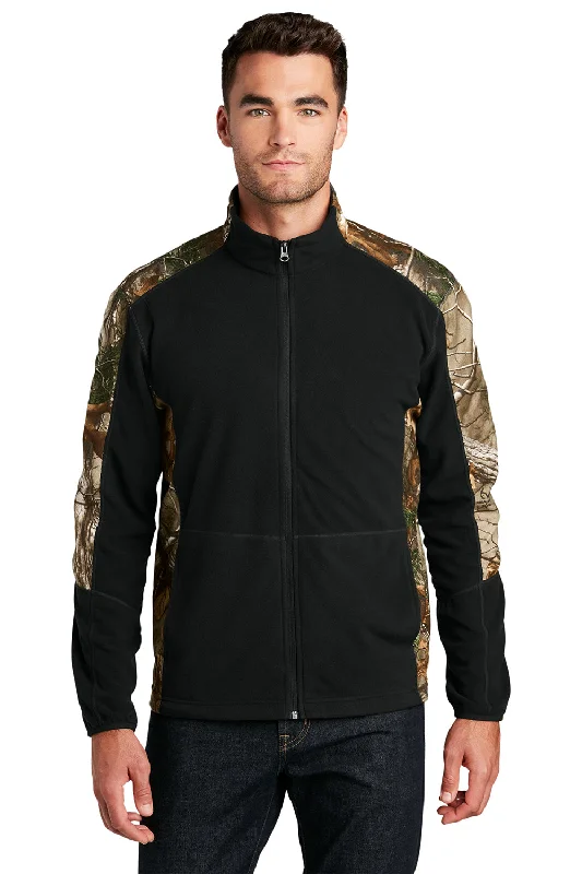 Port Authority Mens Full Zip Microfleece Jacket - Black/Realtree Xtra Camo