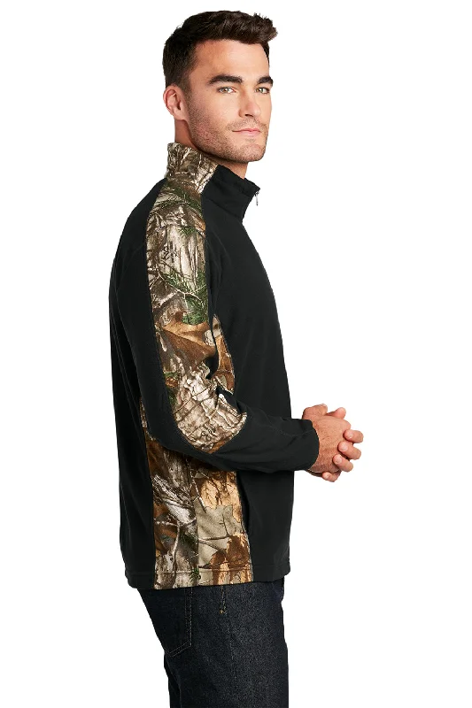 Port Authority Mens Full Zip Microfleece Jacket - Black/Realtree Xtra Camo