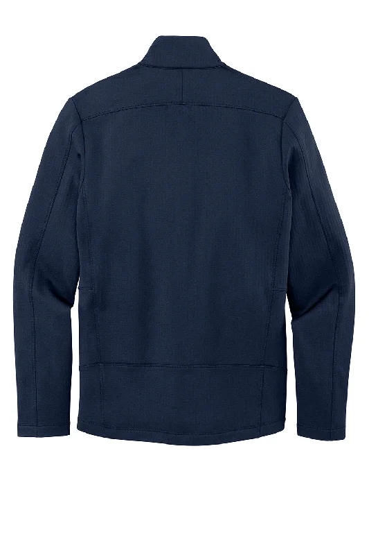 Port Authority Mens Grid Fleece Full Zip Jacket - River Navy Blue