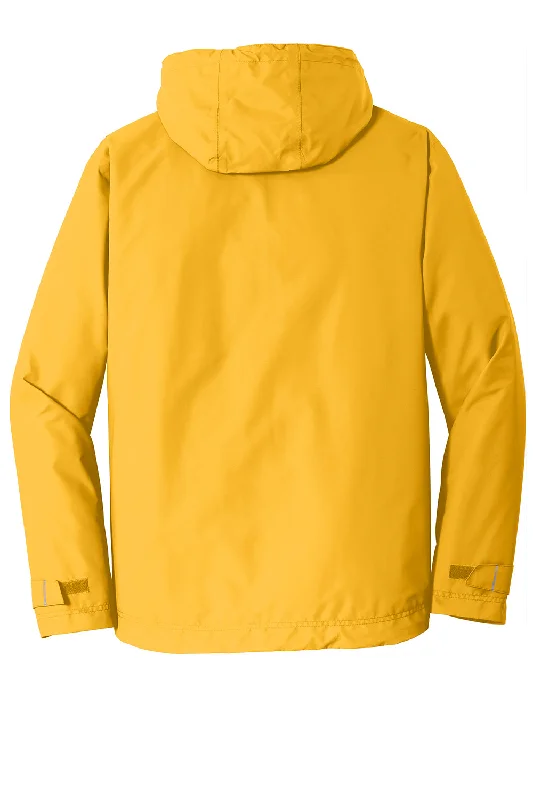 Port Authority Mens Northwest Slicker Waterproof Full Zip Hooded Jacket - Slicker Yellow