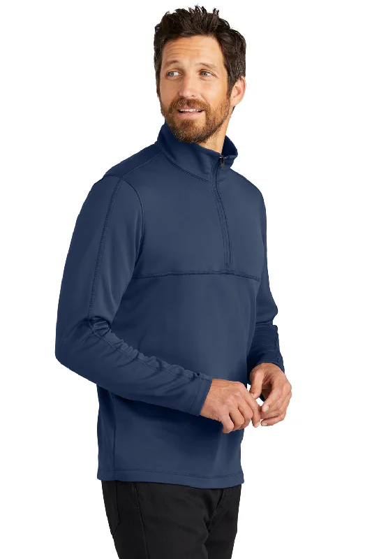 Port Authority Mens Smooth Fleece 1/4 Zip Jacket - River Navy Blue