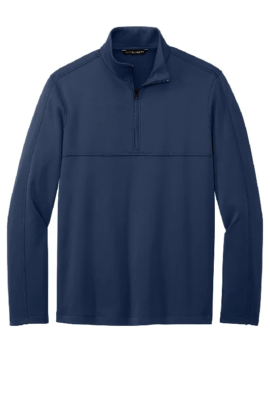 Port Authority Mens Smooth Fleece 1/4 Zip Jacket - River Navy Blue