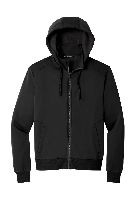 Port Authority Mens Smooth Fleece Full Zip Hooded Jacket - Deep Black