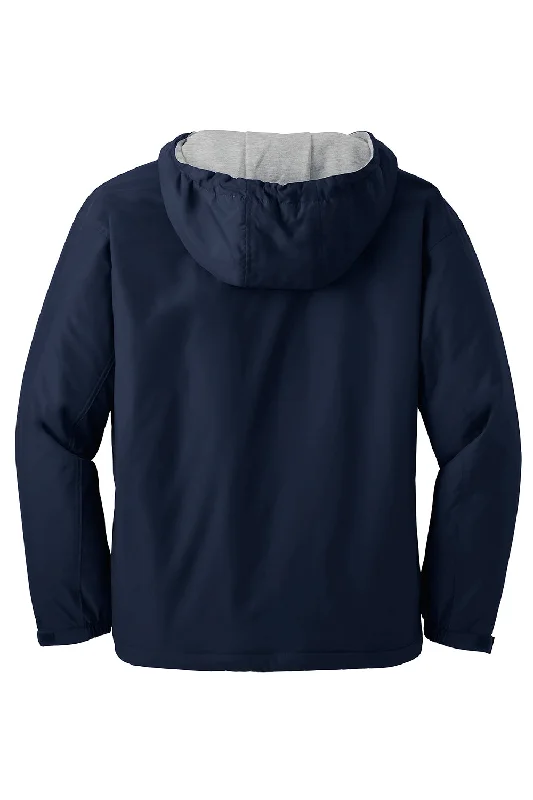 Port Authority Mens Team Wind & Water Resistant Full Zip Hooded Jacket - Bright Navy Blue