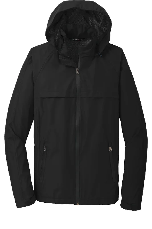 Port Authority Mens Torrent Waterproof Full Zip Hooded Jacket - Black