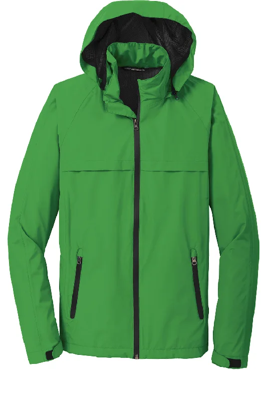 Port Authority Mens Torrent Waterproof Full Zip Hooded Jacket - Vine Green