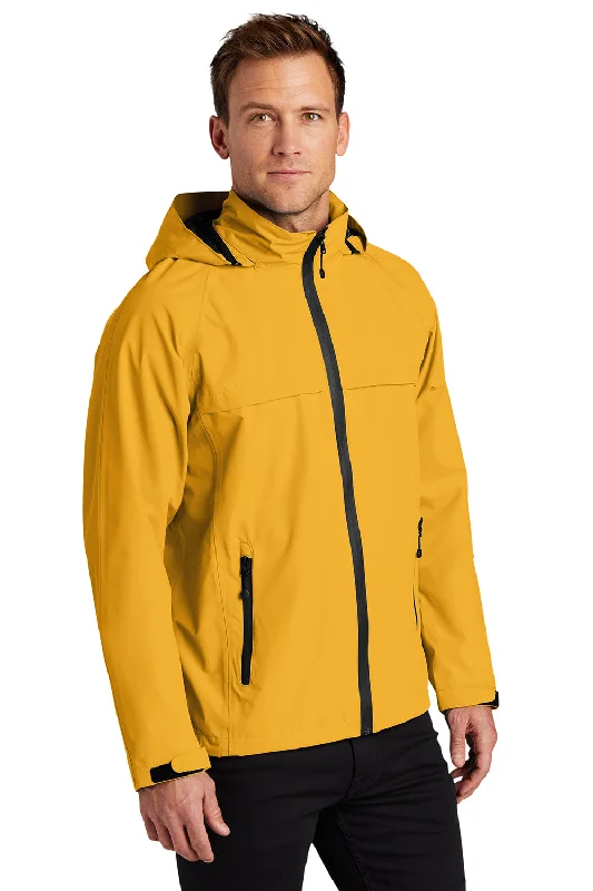 Port Authority Mens Torrent Waterproof Full Zip Hooded Jacket - Slicker Yellow