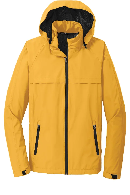 Port Authority Mens Torrent Waterproof Full Zip Hooded Jacket - Slicker Yellow