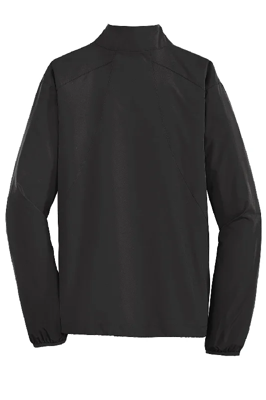 Port Authority Mens Zephyr Wind & Water Resistant 1/4 Zip Jacket - Black