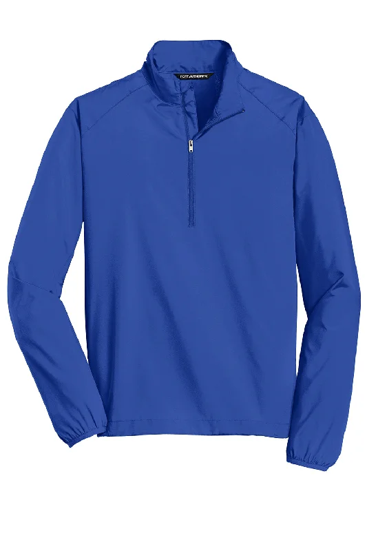 Port Authority Mens Zephyr Wind & Water Resistant 1/4 Zip Jacket - True Royal Blue - Closeout