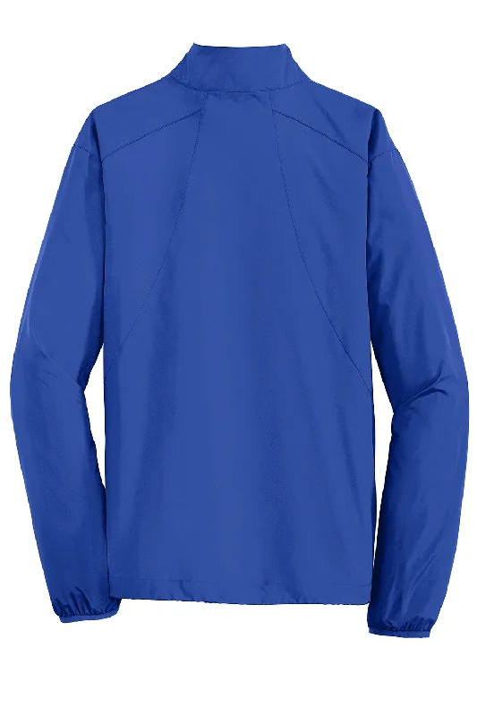 Port Authority Mens Zephyr Wind & Water Resistant 1/4 Zip Jacket - True Royal Blue - Closeout