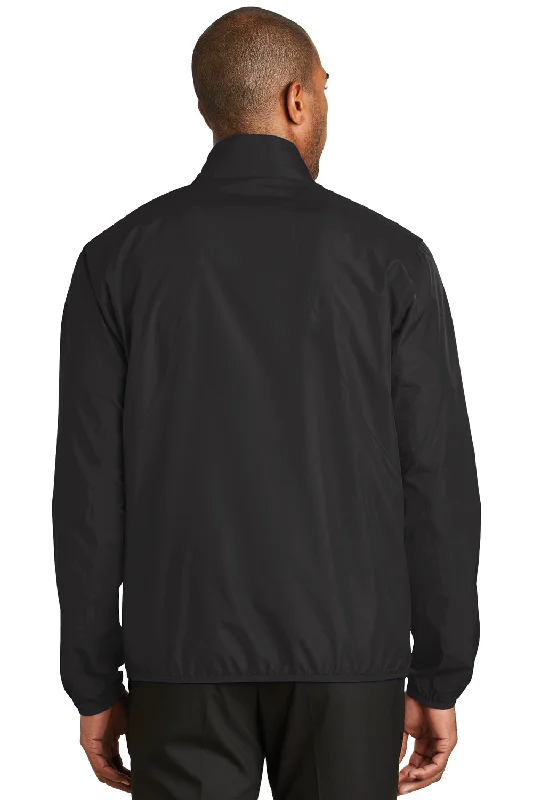 Port Authority Mens Zephyr Wind & Water Resistant Full Zip Jacket - Black