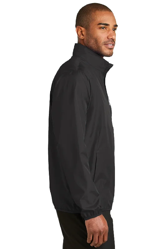 Port Authority Mens Zephyr Wind & Water Resistant Full Zip Jacket - Black