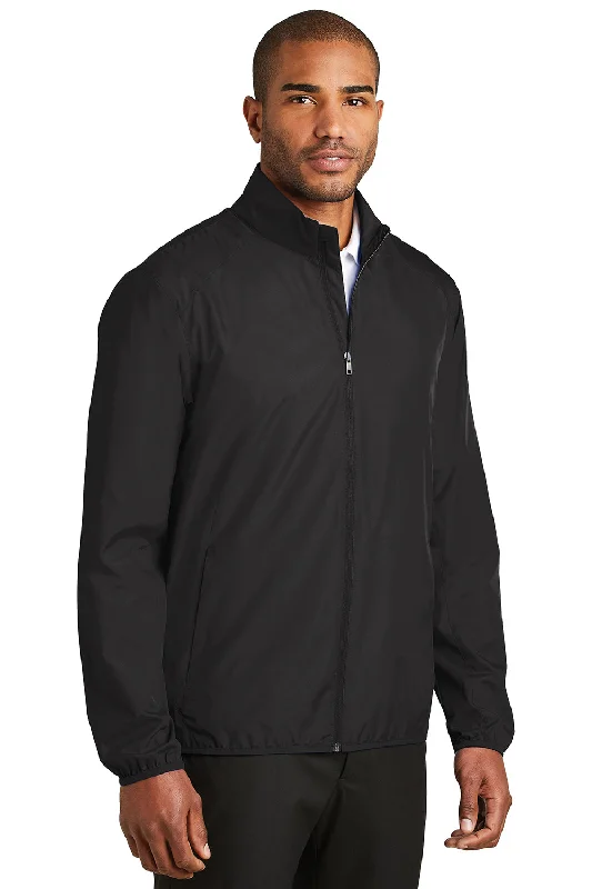 Port Authority Mens Zephyr Wind & Water Resistant Full Zip Jacket - Black