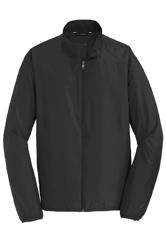 Port Authority Mens Zephyr Wind & Water Resistant Full Zip Jacket - Black