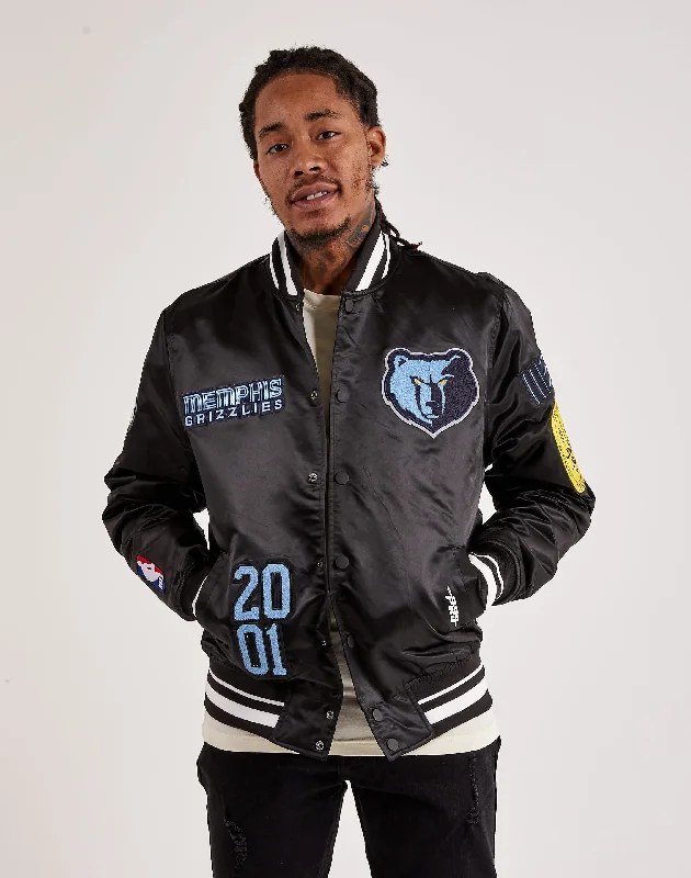 Pro Standard Memphis Grizzlies Satin Varsity Jacket