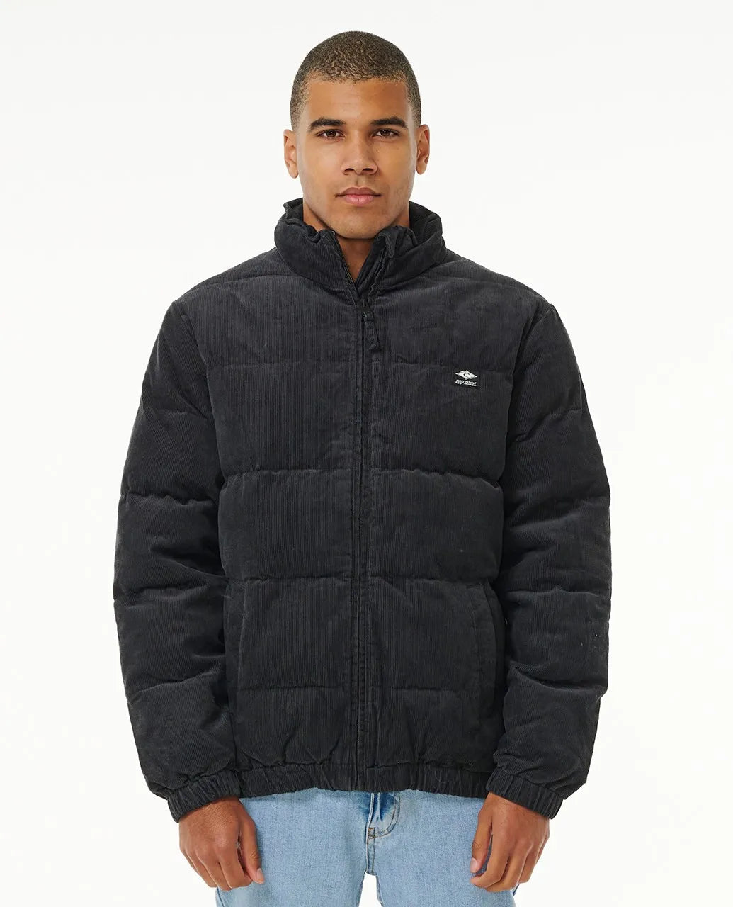 Rincon Cord Puffer Jacket - Washed Black