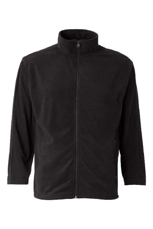 Sierra Pacific Mens Pill Resistant Microfleece Full Zip Jacket - Onyx Black - NEW