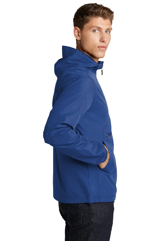 Sport-Tek Mens Packable Anorak 1/4 Zip Hooded Jacket - True Royal Blue