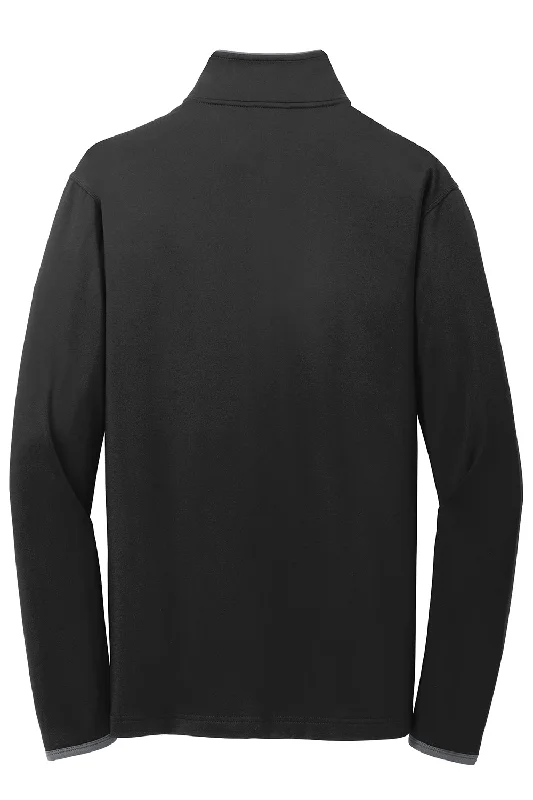 Sport-Tek Mens Sport-Wick Moisture Wicking Full Zip Jacket - Black/Charcoal Grey