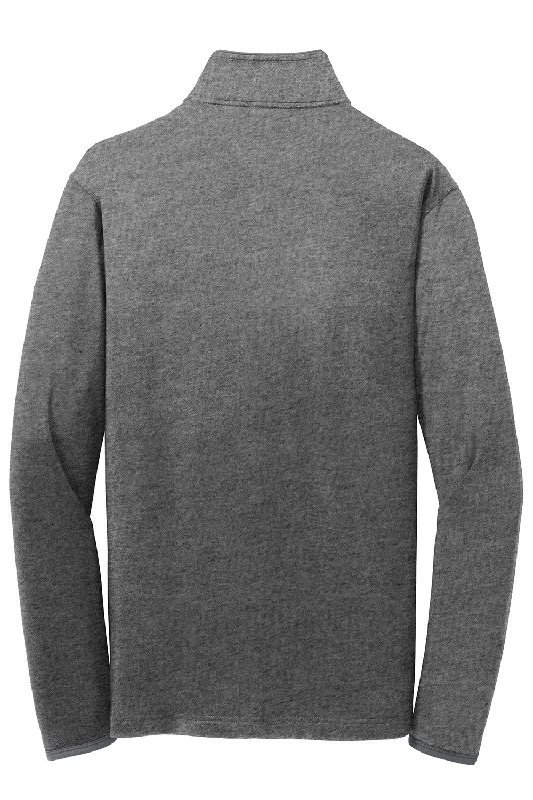 Sport-Tek Mens Sport-Wick Moisture Wicking Full Zip Jacket - Heather Charcoal Grey/Charcoal Grey