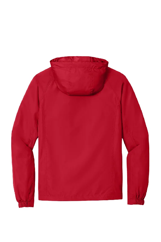 Sport-Tek Mens Water Resistant Full Zip Hooded Jacket - True Red