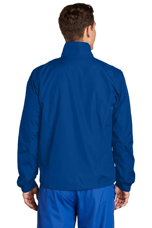 Sport-Tek Mens Water Resistant Full Zip Wind Jacket - True Royal Blue