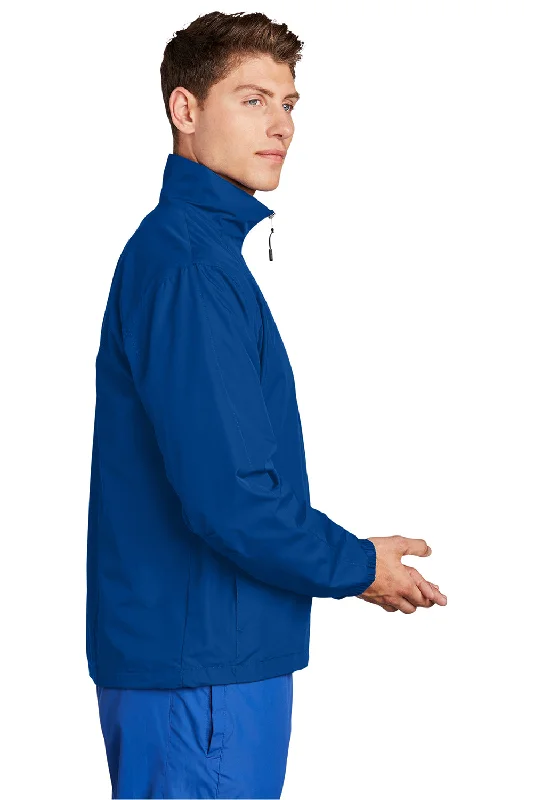 Sport-Tek Mens Water Resistant Full Zip Wind Jacket - True Royal Blue