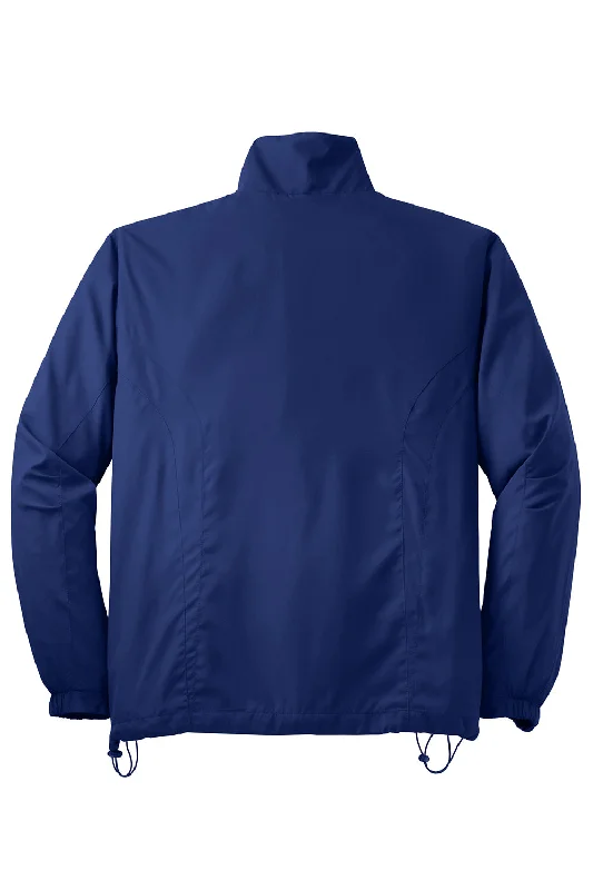 Sport-Tek Mens Water Resistant Full Zip Wind Jacket - True Royal Blue