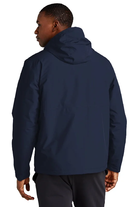 Sport-Tek Mens Waterproof Insulated Full Zip Hooded Jacket - True Navy Blue