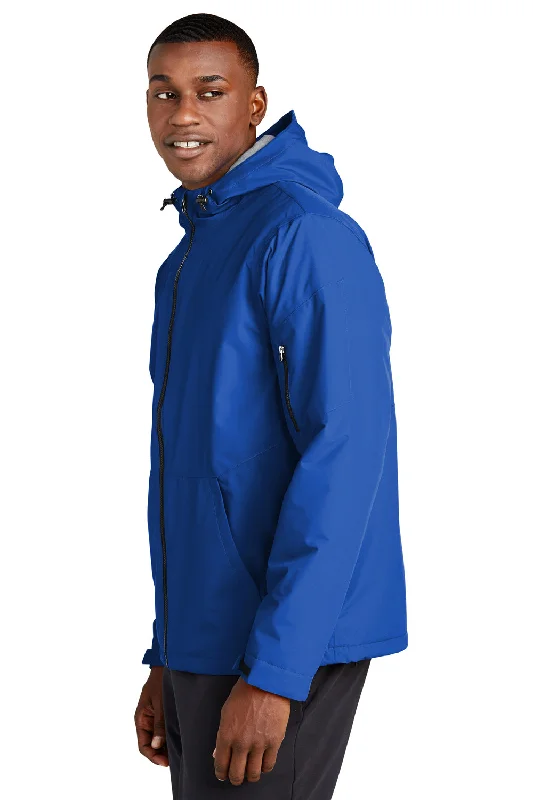 Sport-Tek Mens Waterproof Insulated Full Zip Hooded Jacket - True Royal Blue