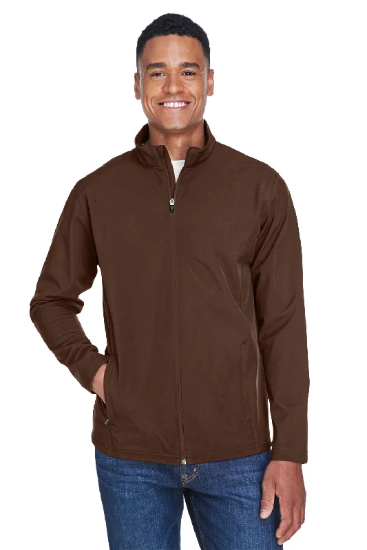 Team 365 Mens Leader Windproof & Waterproof Full Zip Jacket - Dark Brown