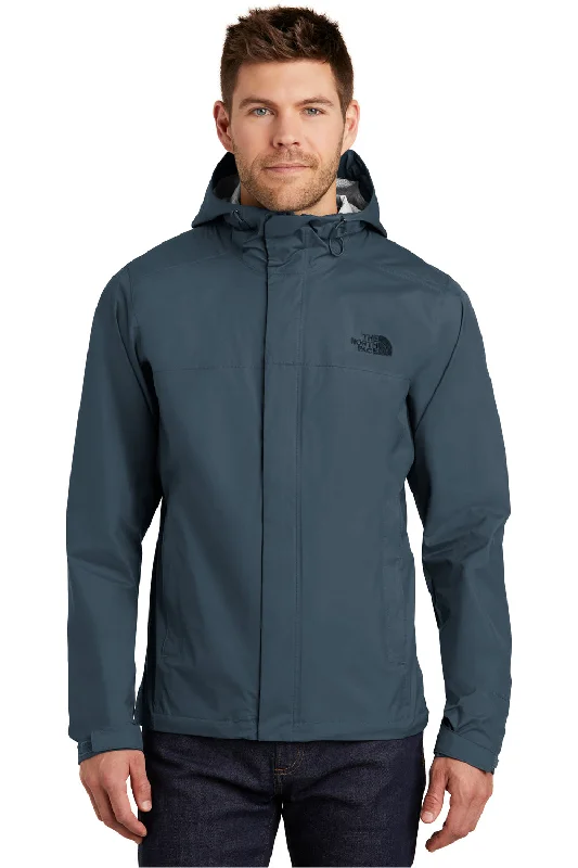 The North Face Mens DryVent Windproof & Waterproof Full Zip Hooded Jacket - Shady Blue