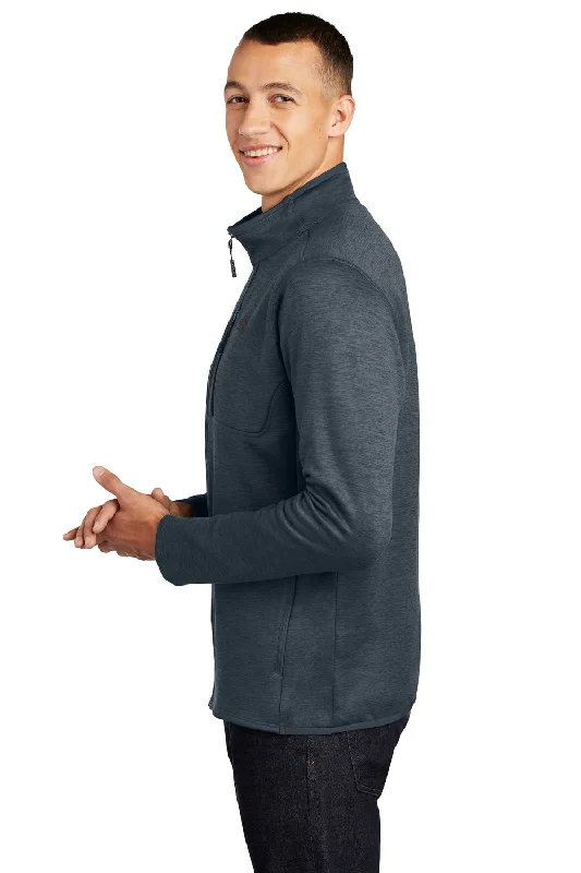 The North Face Mens Skyline Full Zip Fleece Jacket - Heather Urban Navy Blue