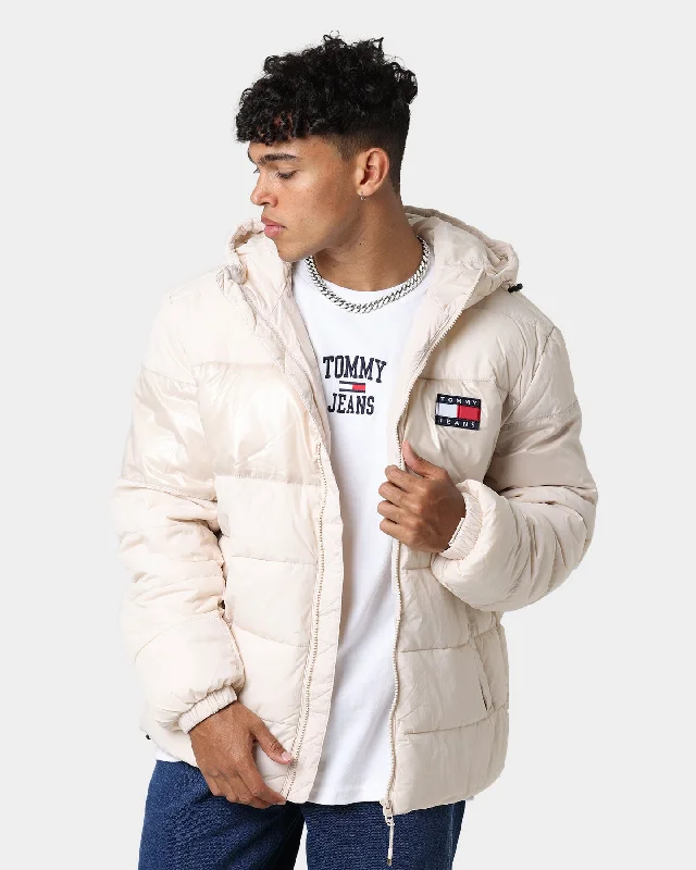 Tommy Jeans Tonal Light Puffer Jacket Smooth Stone