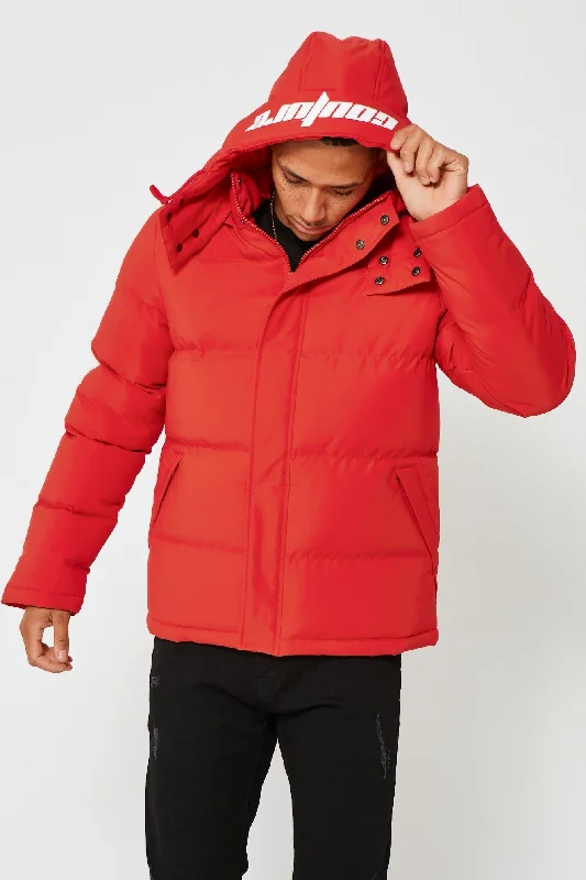 Upminster Puffer Jacket - Red