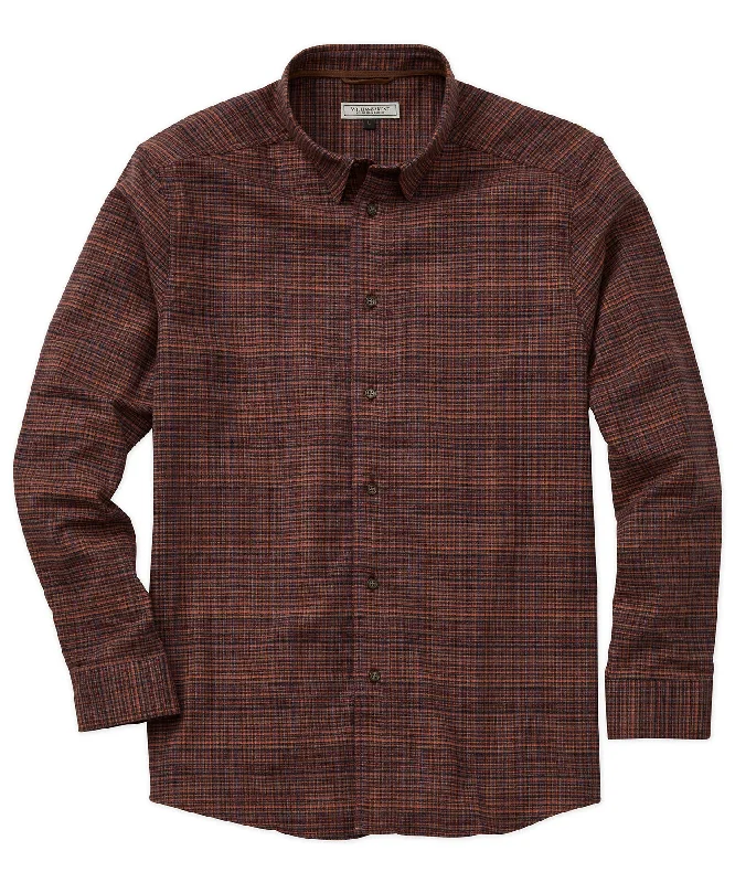 Fine Line Plaid Long-Sleeve Sport Shirt