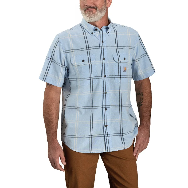 Carhartt Men's Loose Fit Button-Down Short Sleeve Plaid Work Shirt