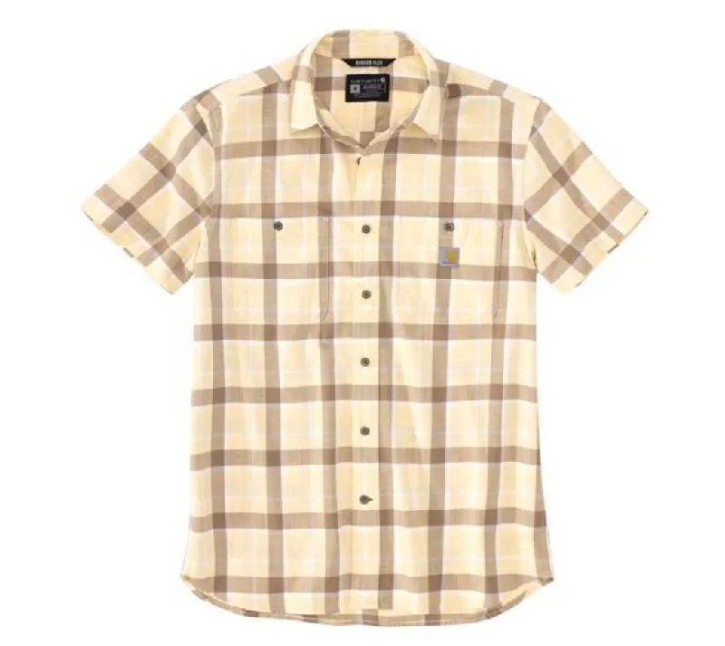 Carhartt Men's Rugged Flex Lightweight Button-Down Short Sleeve Plaid Shirt